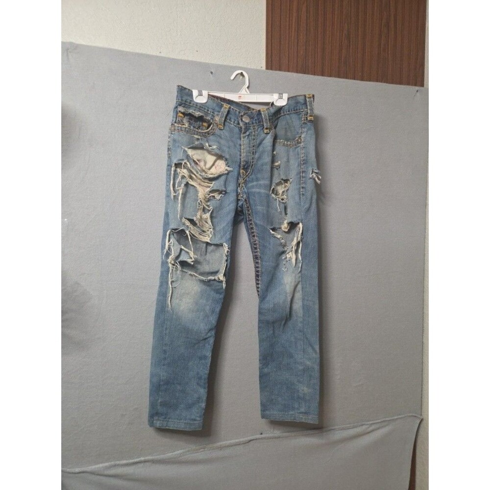 Vintage True Religion Ricky Super T Made in USA Distressed Jeans Size 38